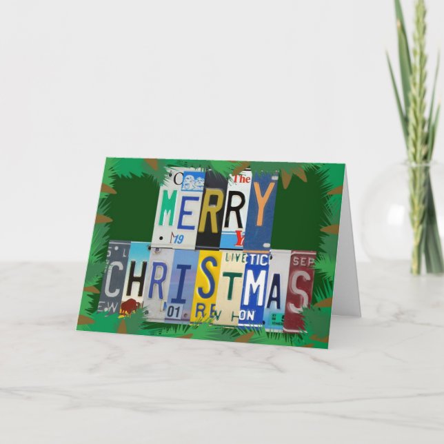Car Lover Christmas Wishes Holiday Card (Front)