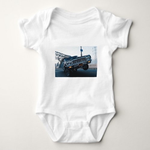 Car Low Rider Vintage Oldschool Automotive Driving Baby Bodysuit