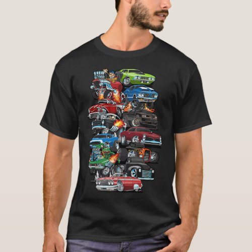 Car Madness Muscle Cars Classic Cars and Hot Rod T_Shirt