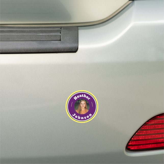 Car Magne - Custom Personalized (add name & photo) Magnet (In Situ)