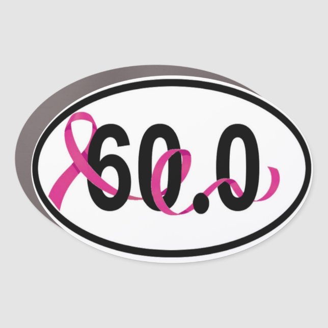 Car Magnet - 60 Mile Breast Cancer Walk - CHARITY (Front)