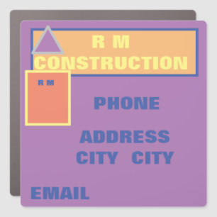 CAR MAGNET 7 x 7 Rectangle