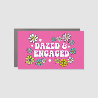 Car Magnet 7x12 Dazed & Engaged 60s Bachelorette