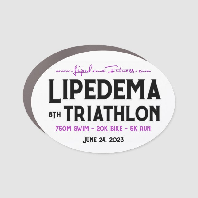 Car Magnet - 8Th Annual Lipedema Triathlon (Front)