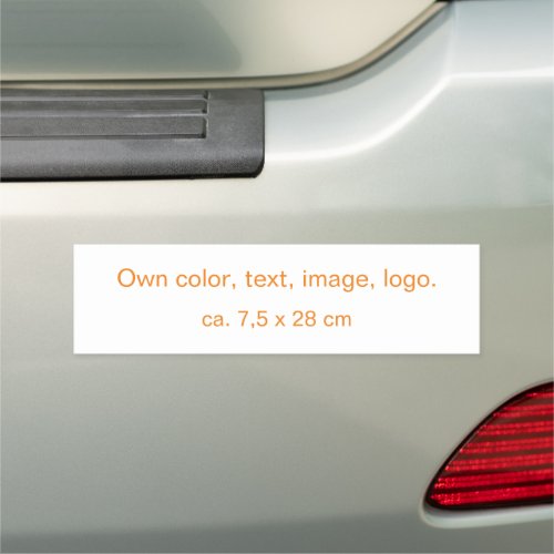 Car Magnet Bumper uni White _ own Color