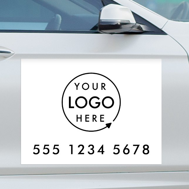 Car Magnet | Business Logo 18x24 Magnetic Sign (Minimal company branded car magnet signage for business promotion & vehicle brand marketing.)