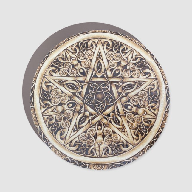Car Magnet - Celtic Goddess Pentacle (Front)