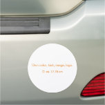 Car Magnet Circle Uni White - Own Color at Zazzle