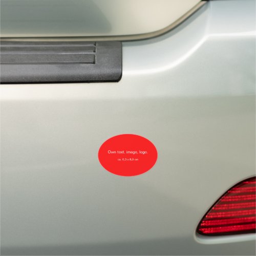 Car Magnet Oval uni Red