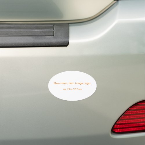 Car Magnet Oval uni White _ own Color