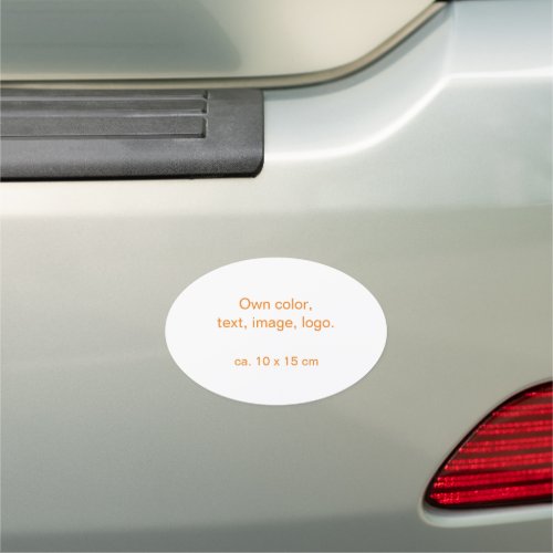 Car Magnet Oval uni White _ own Color