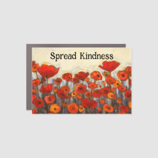 Car Magnet Poppy Flowers