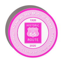 Car Magnet Route 66 Claremont