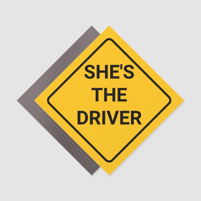 Car Magnet - She's The Driver (Front)