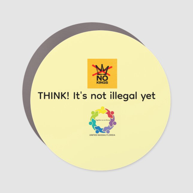 Car magnet - Unified and No Kings (Front)