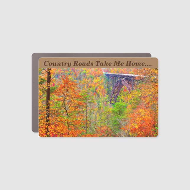 Car Magnet West Virginia Country Roads (Front)