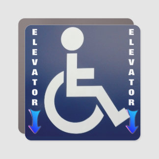 Car Magnet - Wheelchair in car - Elevator
