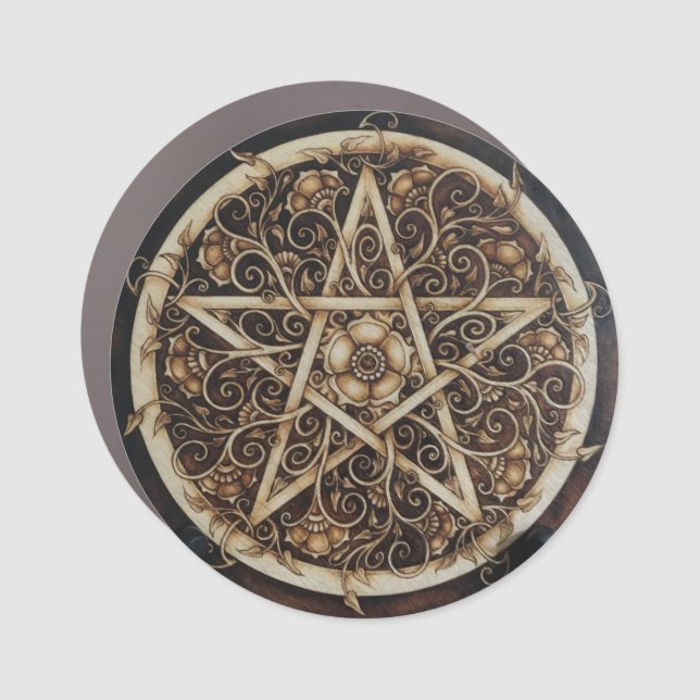 Car Magnet - Wild Rose Pentacle (Front)