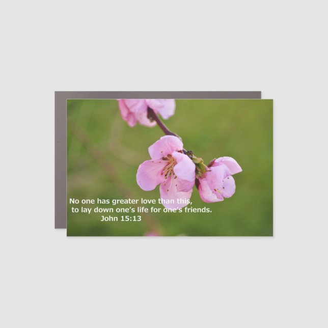 Car magnet with a bible verse (Front)