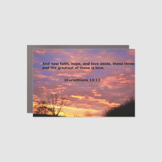 Car magnet with a bible verse (Front)