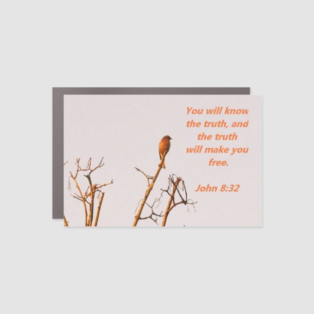 Car magnet with a bible verse (Front)