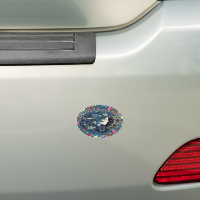 Car Magnet with Aquarius Design of Woman (In Situ)