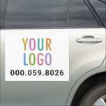 Car Magnetic Business Sign Custom Logo Promotional<br><div class="desc">Personalize this car magnetic sign with your company logo and custom promotional text. You can easily customize the background to another color. Available in other sizes and shapes. The large rectangle car magnet is 24 inch x 18 inch. No minimum order quantity and no setup fee.</div>