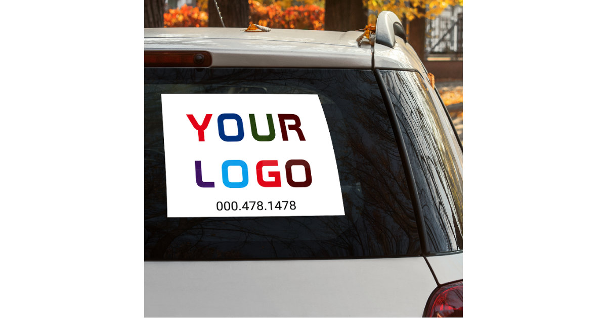 Car Magnetic Business Sign Custom Logo Promotional | Zazzle