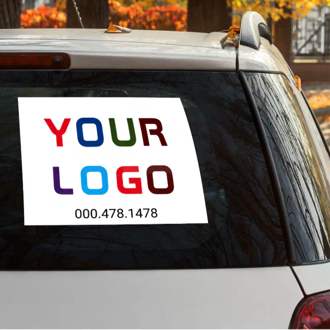 Car Magnetic Business Sign Custom Logo Promotional | Zazzle