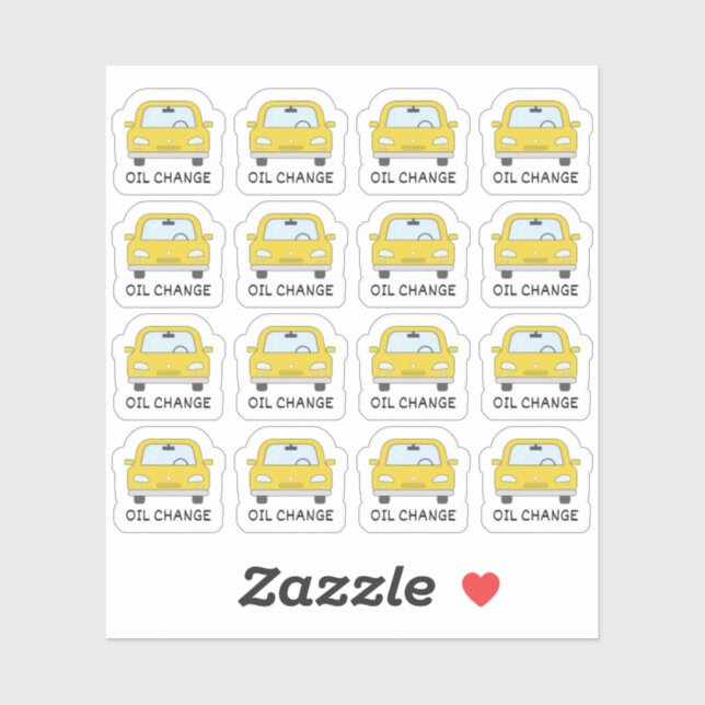 Car Maintenance Oil Change Reminder Bujo Planner Sticker (Sheet)