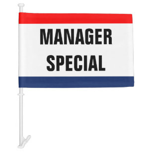 Car Manager Special Promo Signage Customizable Car Flag
