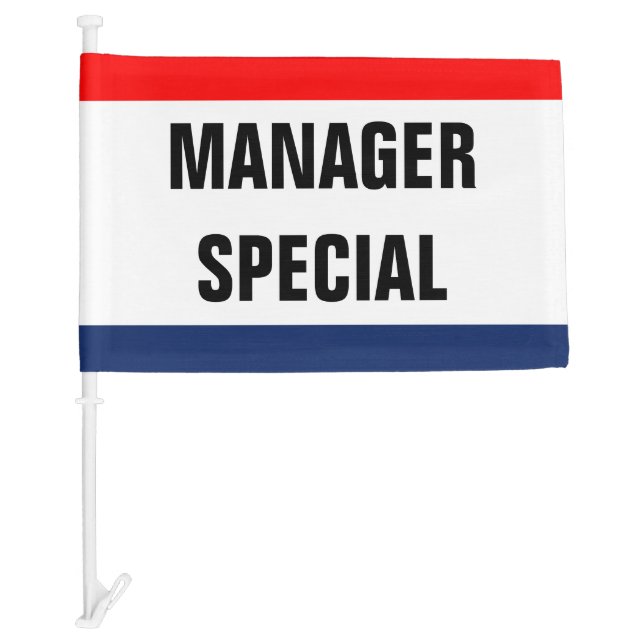 Car Manager Special Promo Signage Customizable Flag (Front)