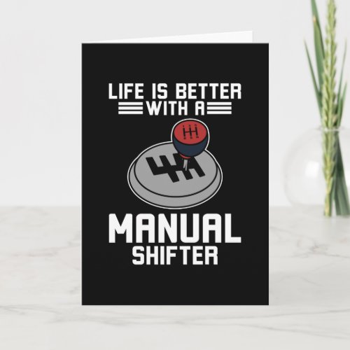 Car Manual Shifter Gear Shift Card