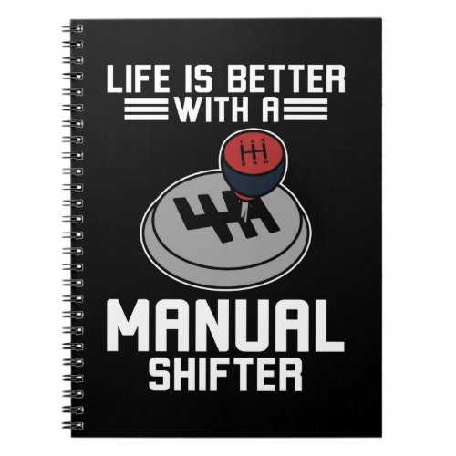 Car Manual Shifter Gear Shift Notebook