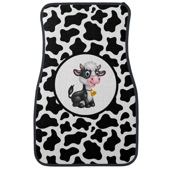 Car Mat Front Set-Cow Print (Front)