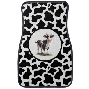 Car Mat Front Set-Cow Print