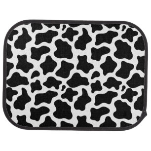 Car Mat Rear Set-Cow Print