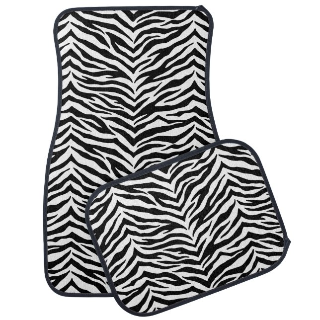 Car Mat Set-Zebra Print (Set)