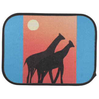 Car Mat with Giraffe Design