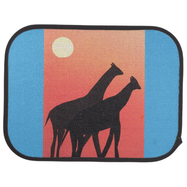 Car Mat with Giraffe Design (Rear)