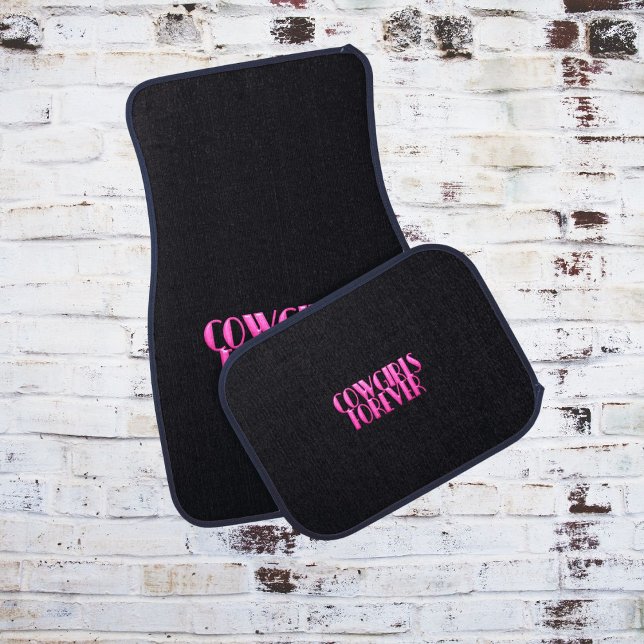 Car Mats Cowgirls Forever Black Hot Pink (Creator Uploaded)