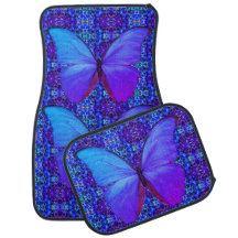 Car Mats Purple Butterfly
