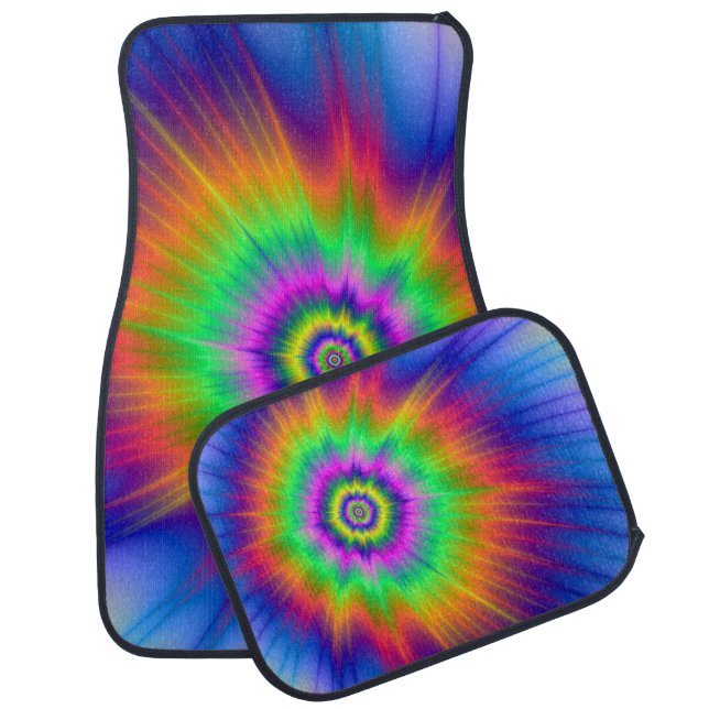 Car Mats  Tie Dye Fireball (Set)