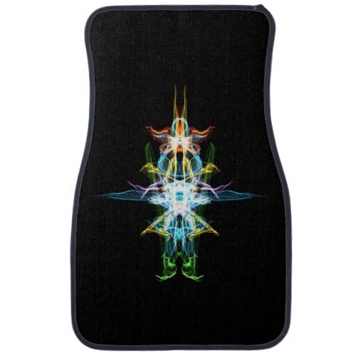 Car Mats with Multicolored Abstract Design