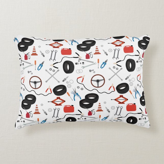 Car Mechanic Automotive Tools Accent Pillow (Front)