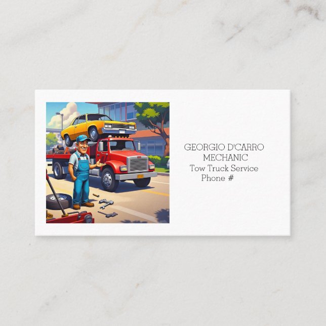 " CAR MECHANIC " BUSINESS CARD (Front)