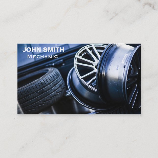 Car Mechanic car maintenance freelance Business Card (Front)