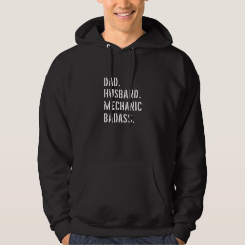 Car Mechanic Dad  From Daughter Son Wife Hoodie