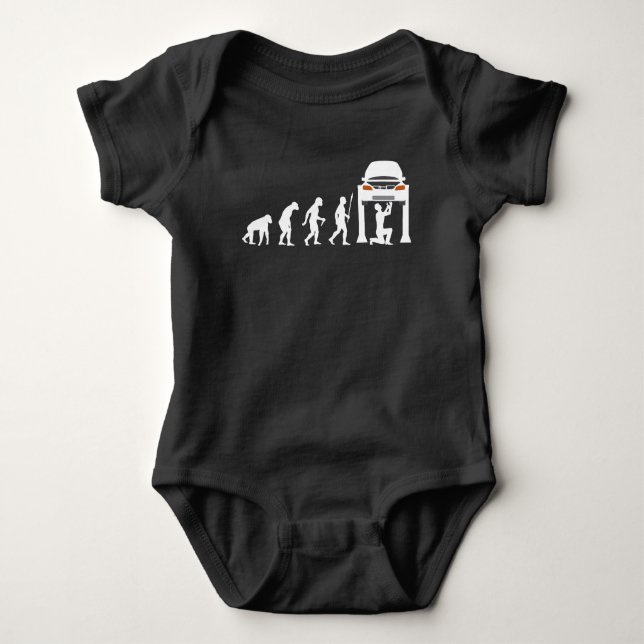 Car mechanic Evolution car tuning screwdriver Baby Bodysuit (Front)