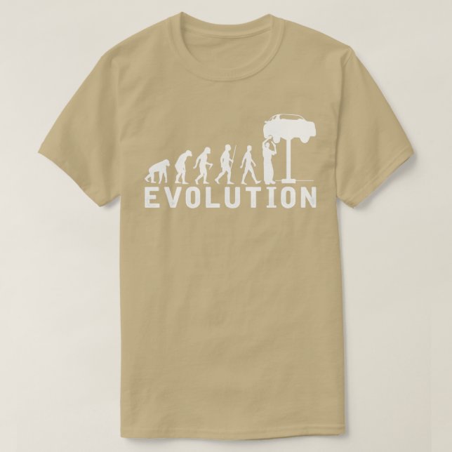 Car Mechanic Evolution  T-Shirt (Design Front)